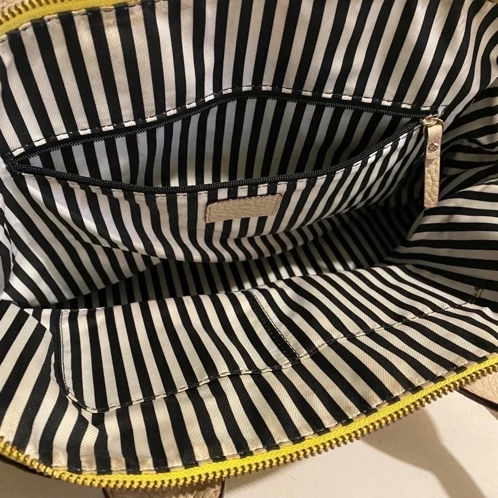 Kate spade beige/ yellow leather satchel bag - Picture 7 of 11